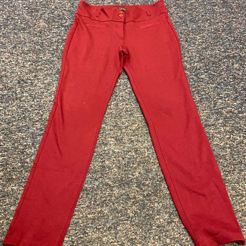 Active USA Burgundy High Waisted Skinny pants sz.L